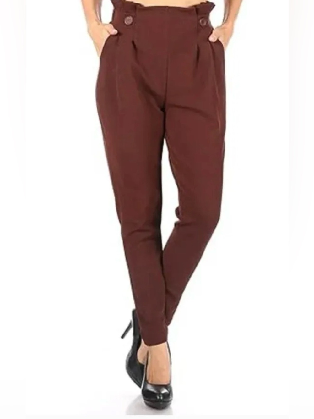 Cult Gaia Paperbag Skinny Pants Rust Size Small
